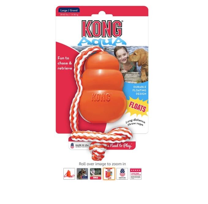 KONG Aqua - Floating Fetch Toy for Water Play - For Large Dogs