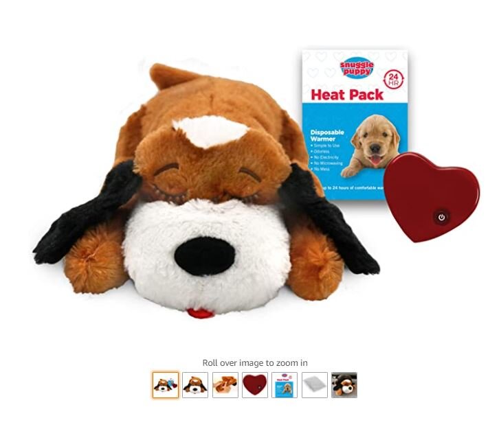 SmartPetLove Snuggle Puppy Behavioral Aid Toy, Brown and White