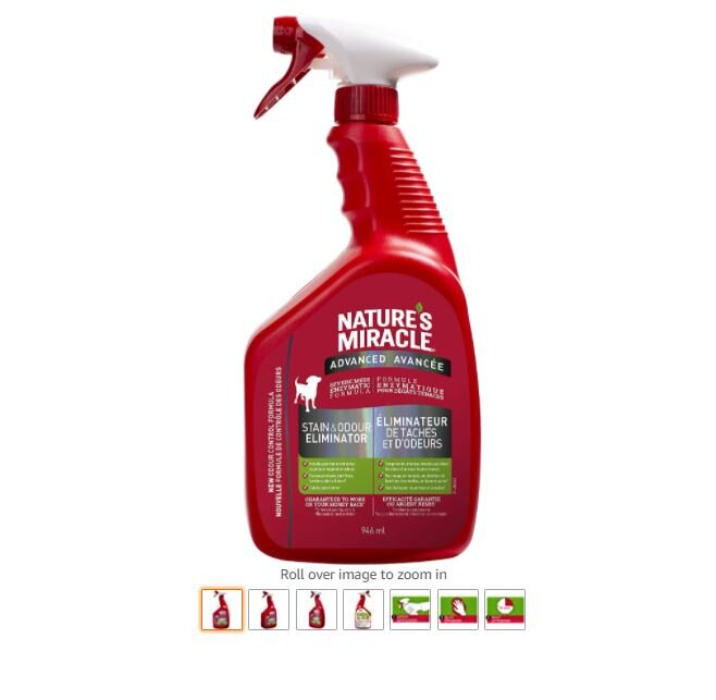 Nature's Miracle Advanced Stain &amp; Odor Remover Just for Dogs, Pet Stain Eliminator