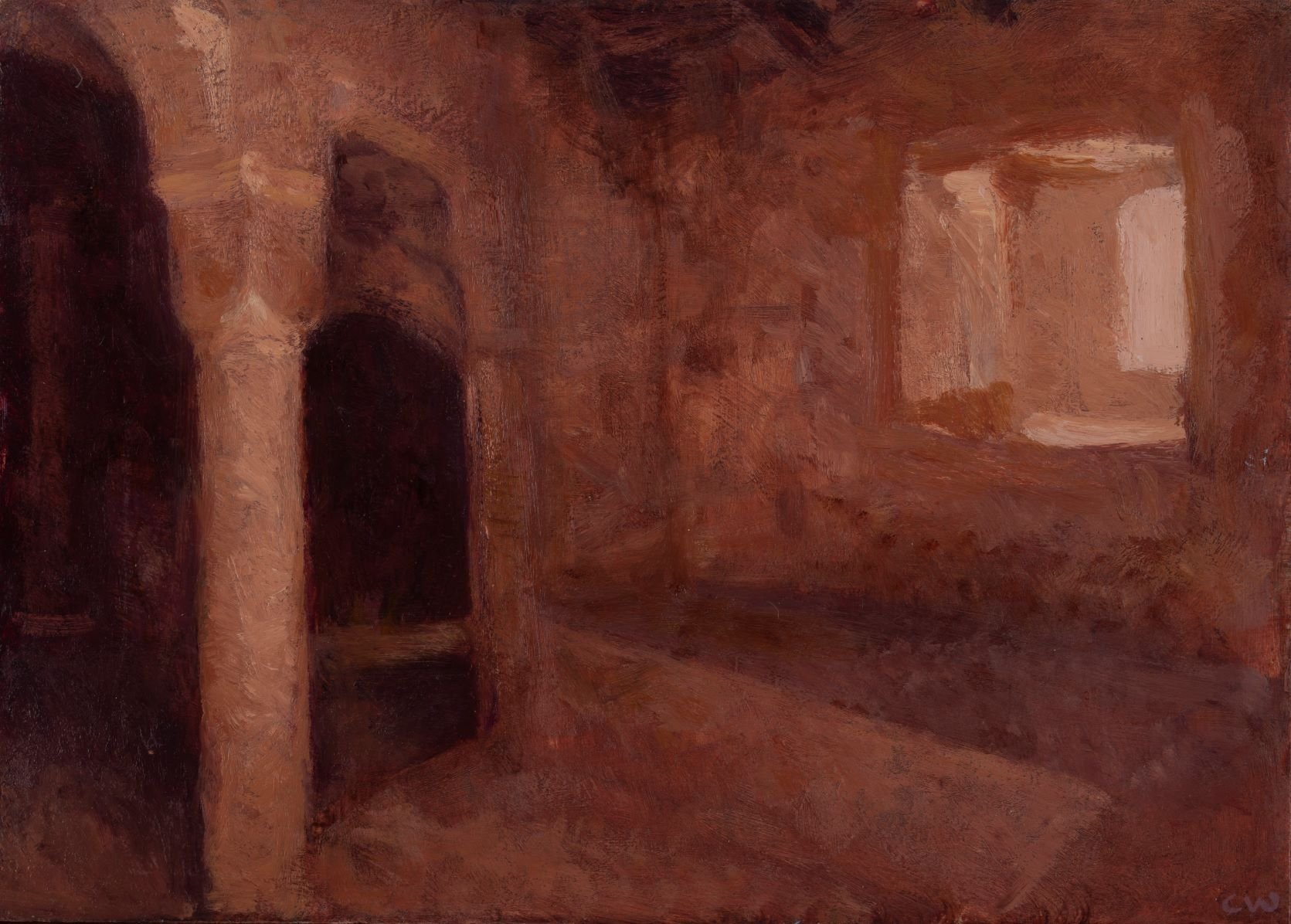 Interior, Telouet. Oil on panel  26 x 36 cm.jpg