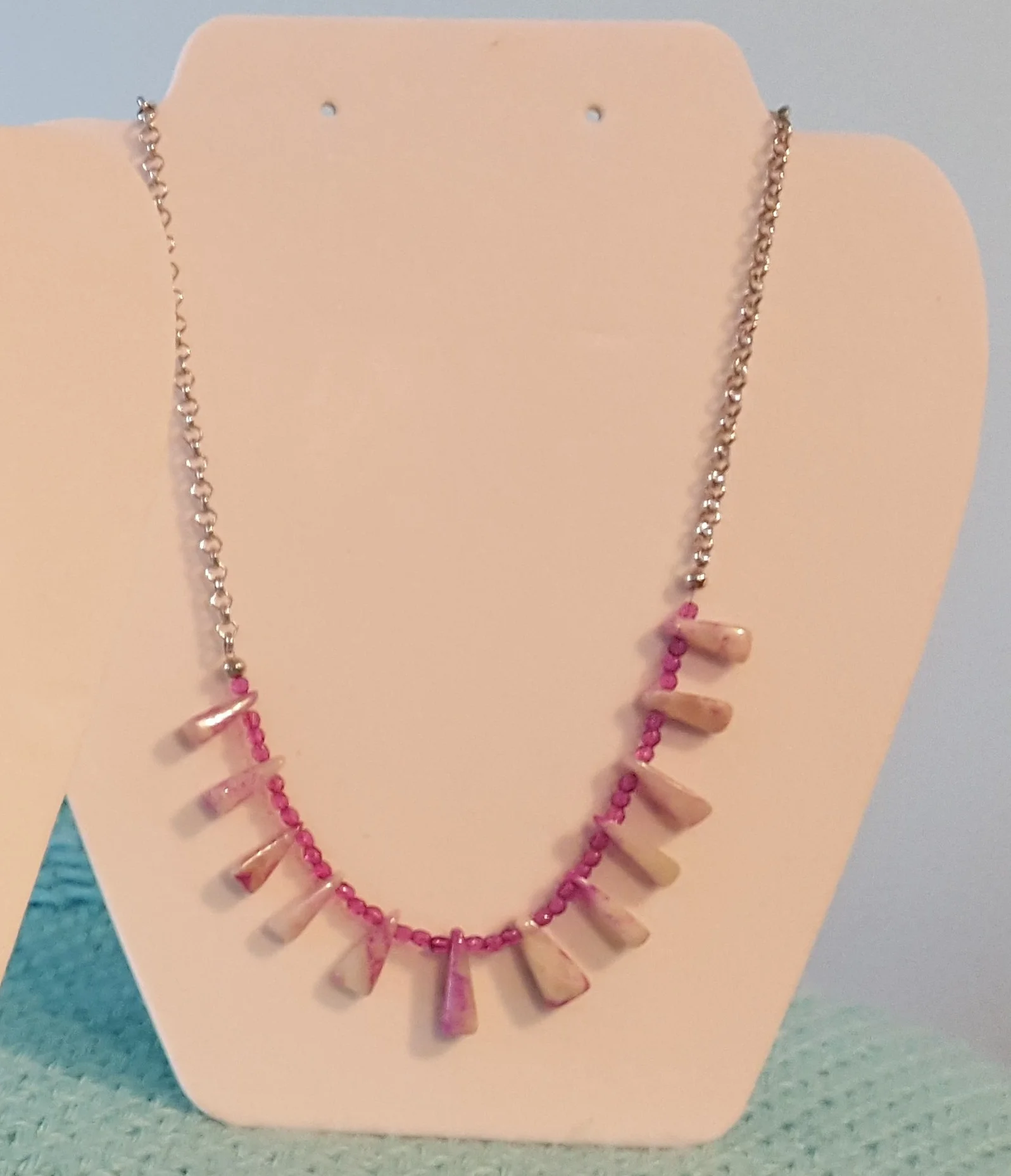18" Pink Agate Necklace