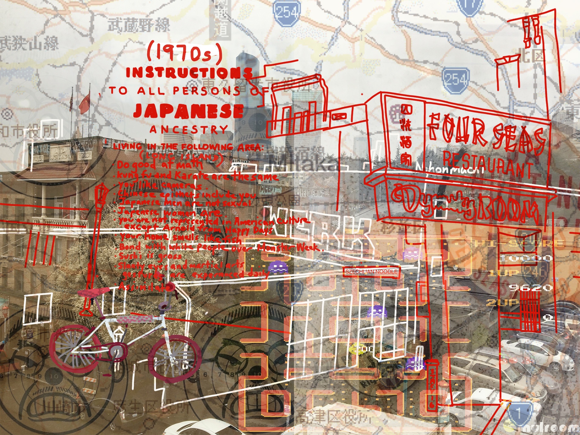 Red Lines, Digital Mixed-media, 2018