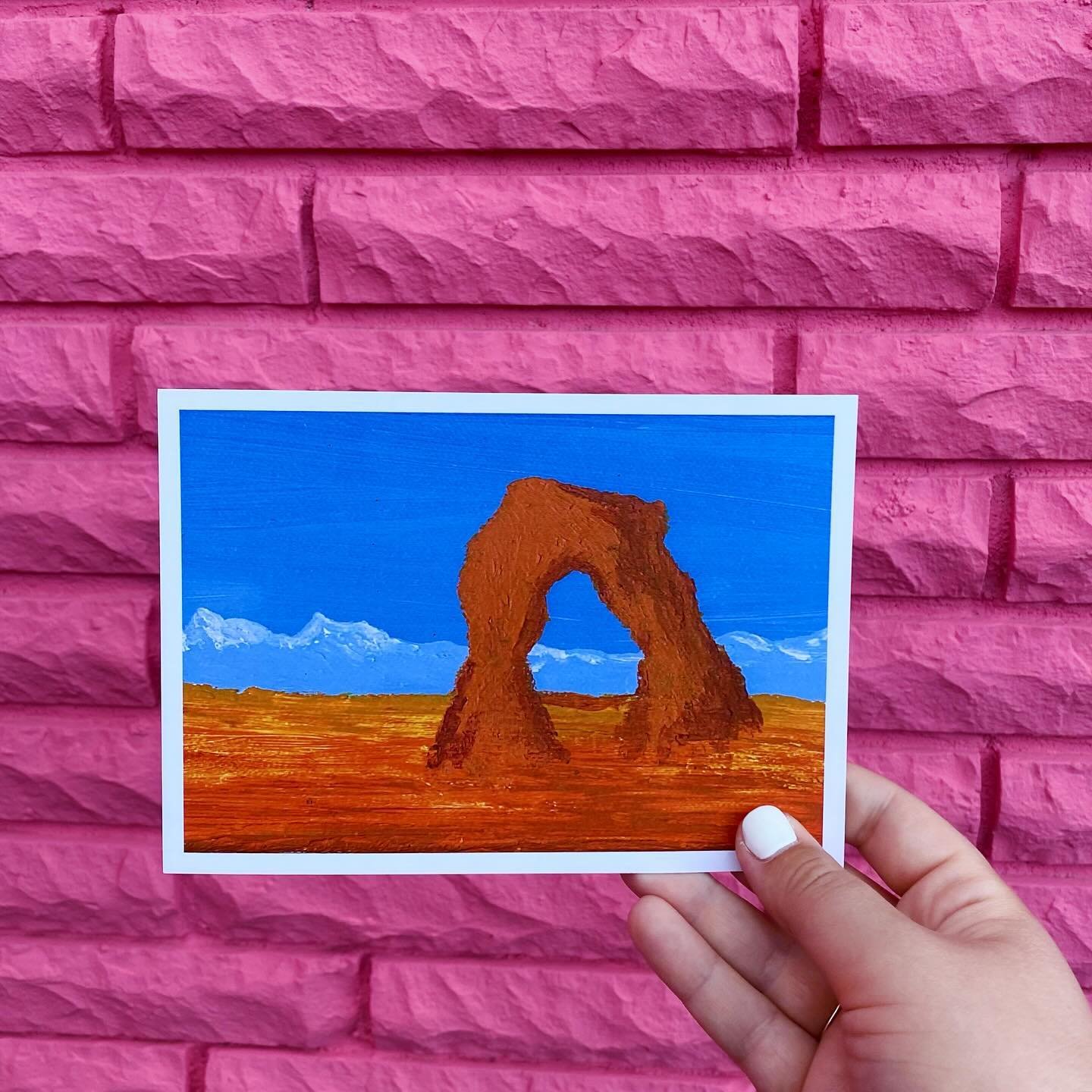 Happy birthday to the @nationalparkservice ! Here&rsquo;s a print I made of one of my favorite places (&amp; nat&rsquo;l parks) @archesnps 🥳💕🏜️🌵💙🏔️🌄☀️🌲🥾
