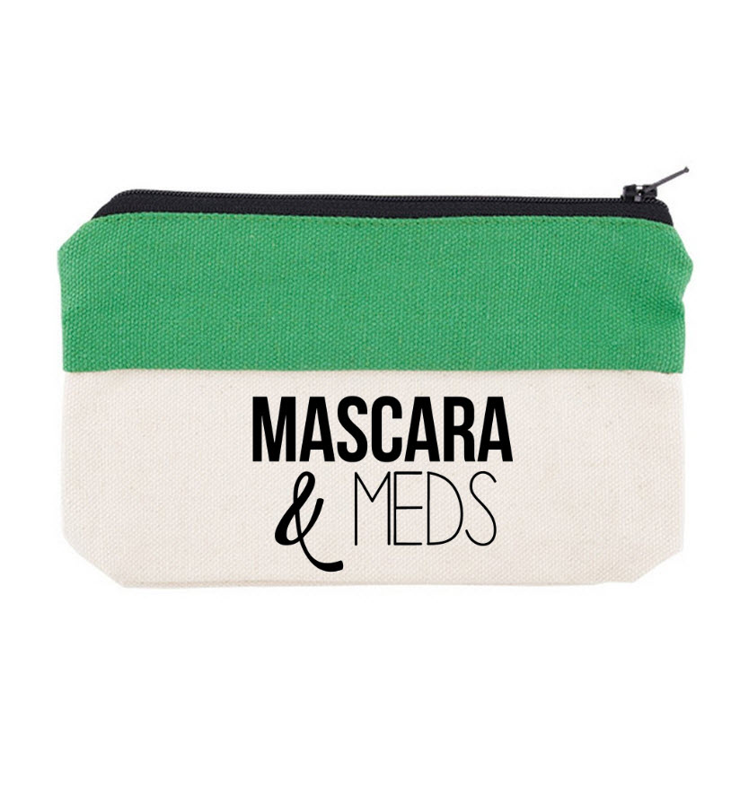 Mascara &amp; Meds Pouch - Funny Makeup Bag