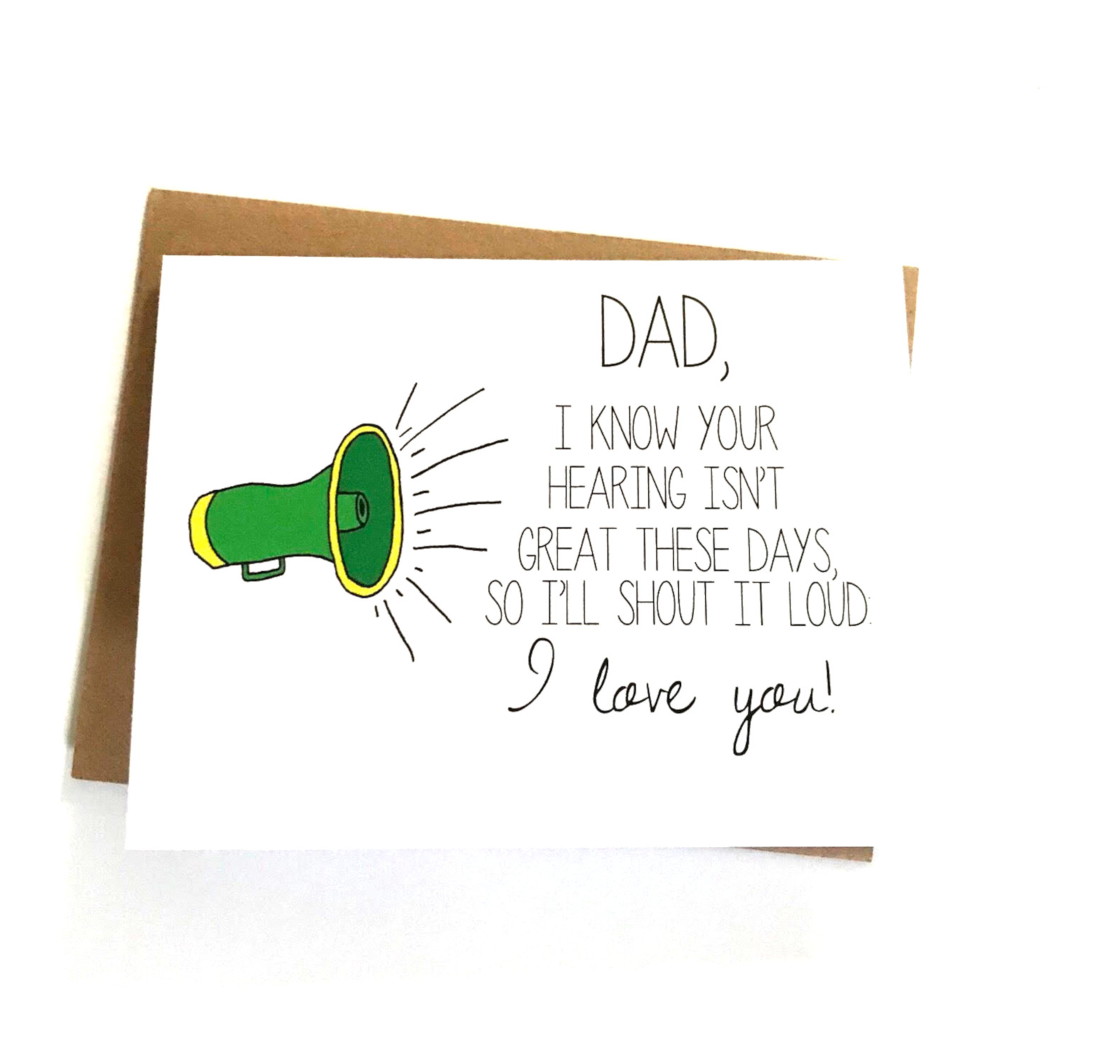 Funny Dad Birthday Card - Shout It Loud — BEpaperie