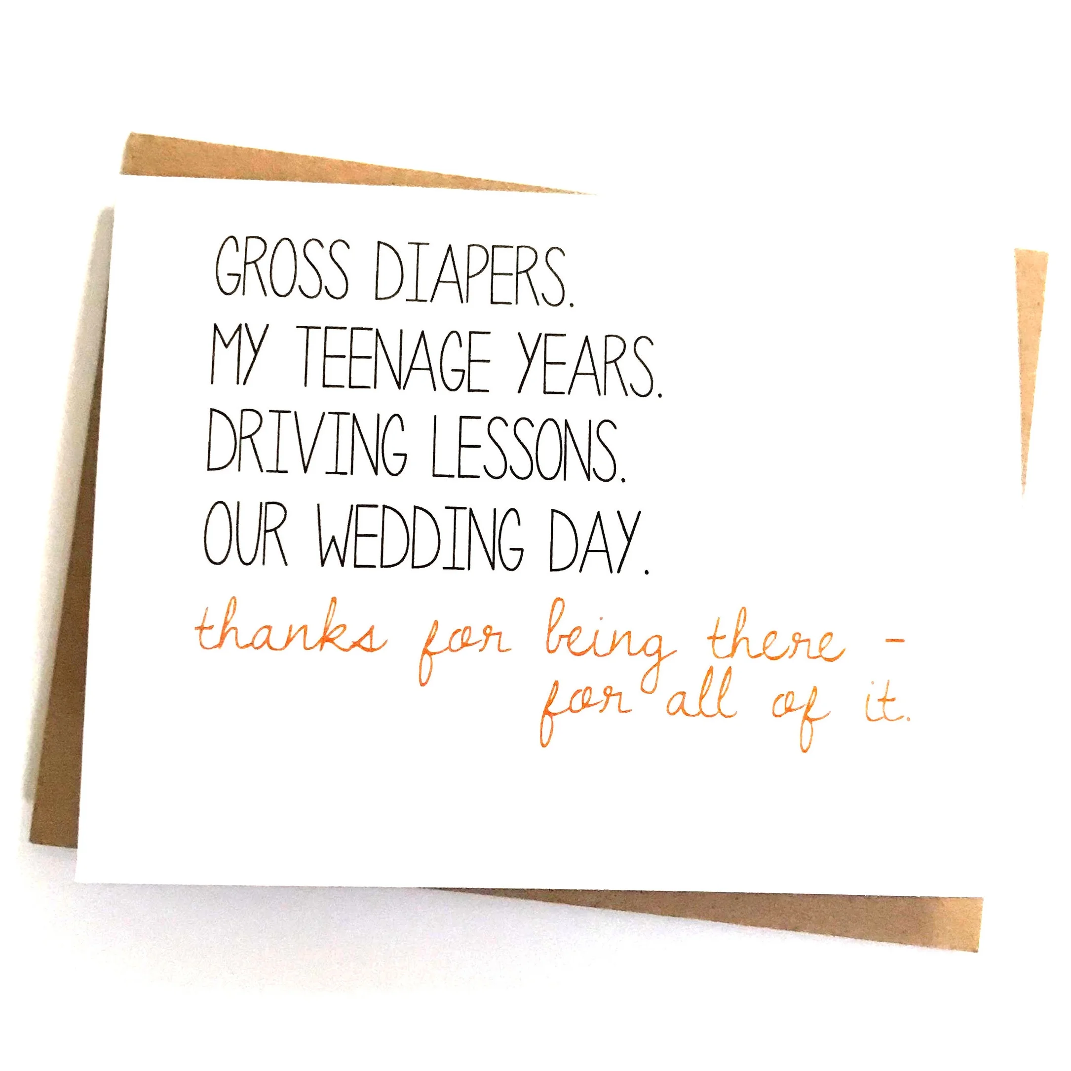 Parent Wedding Card - Wedding Thank You