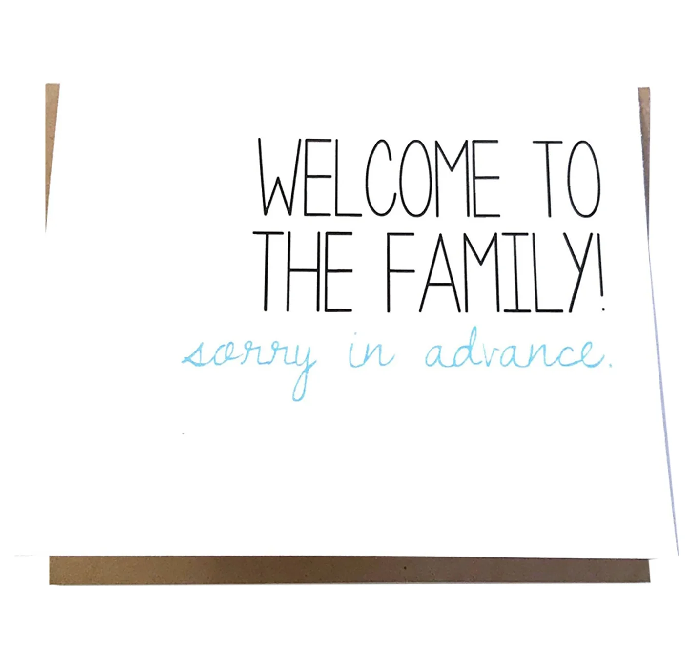 Funny Family Wedding Card - Bride Card - Groom Card