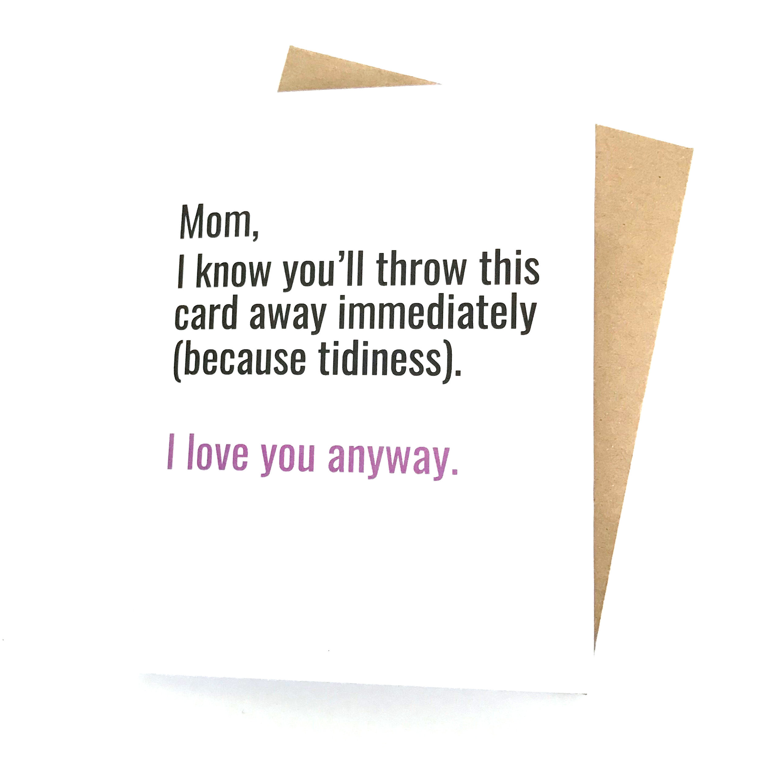 Tidy Mom Card