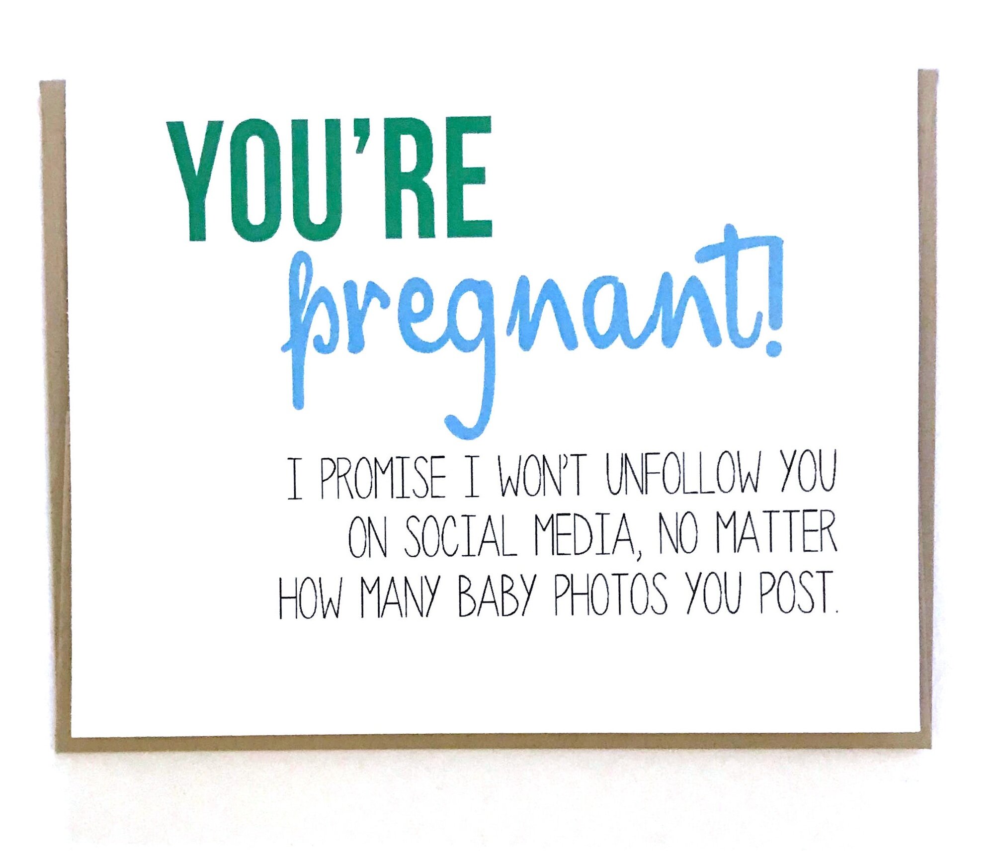 Funny Pregnancy Card - Clever Baby Congratulations — BEpaperie