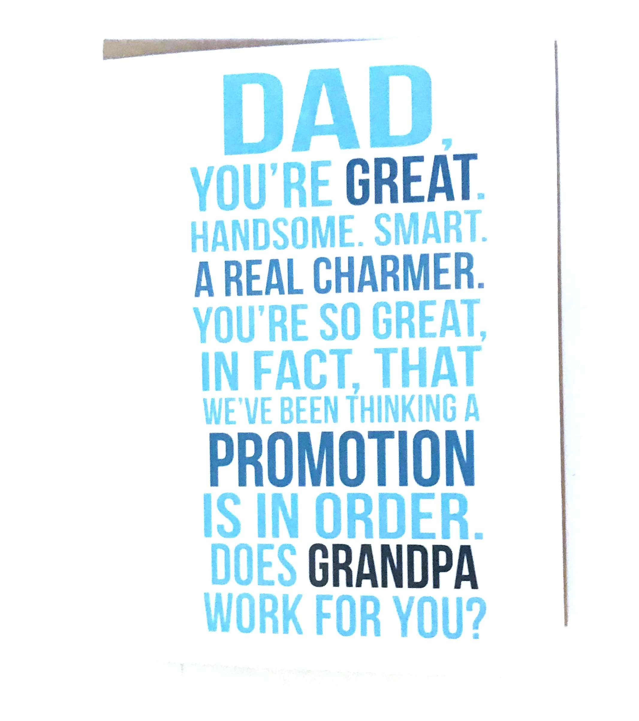 New Grandpa Card - Birth Announcement - First Time Grandpa