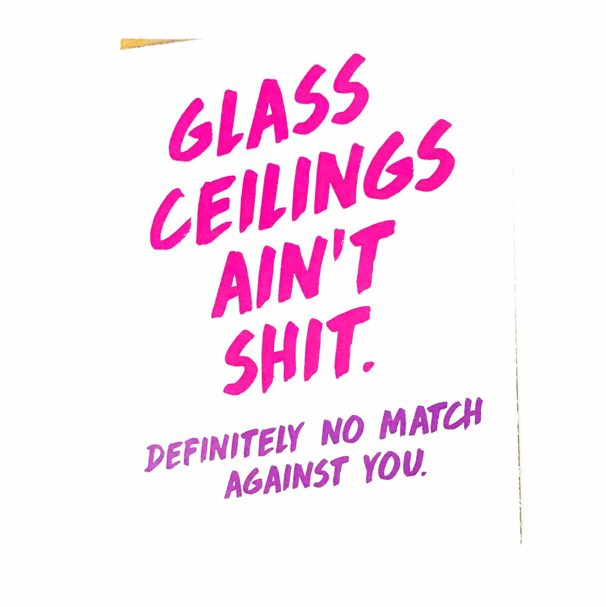 Glass Ceilings Card - Feminism Card