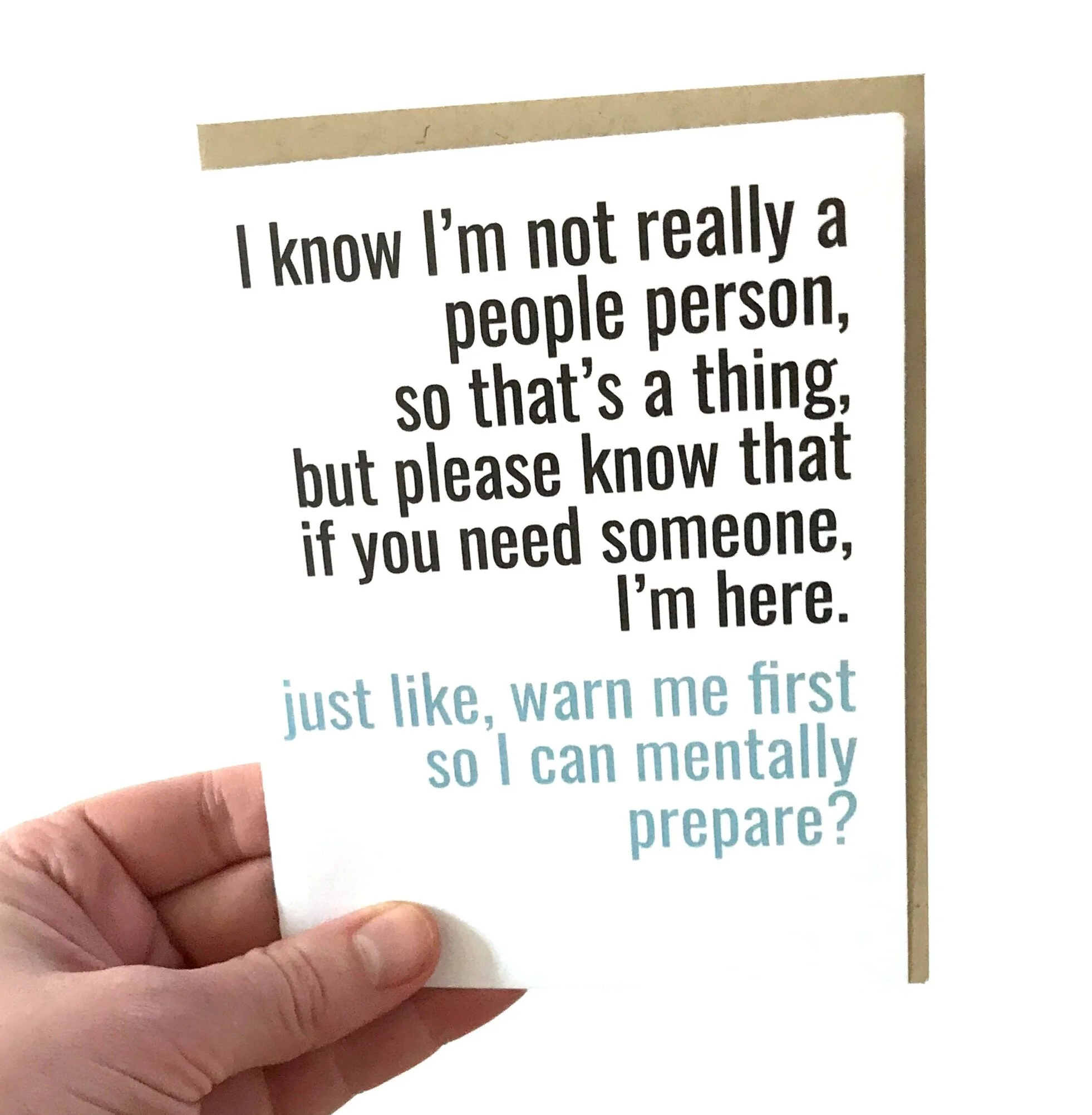 Introvert Support Card - People Person