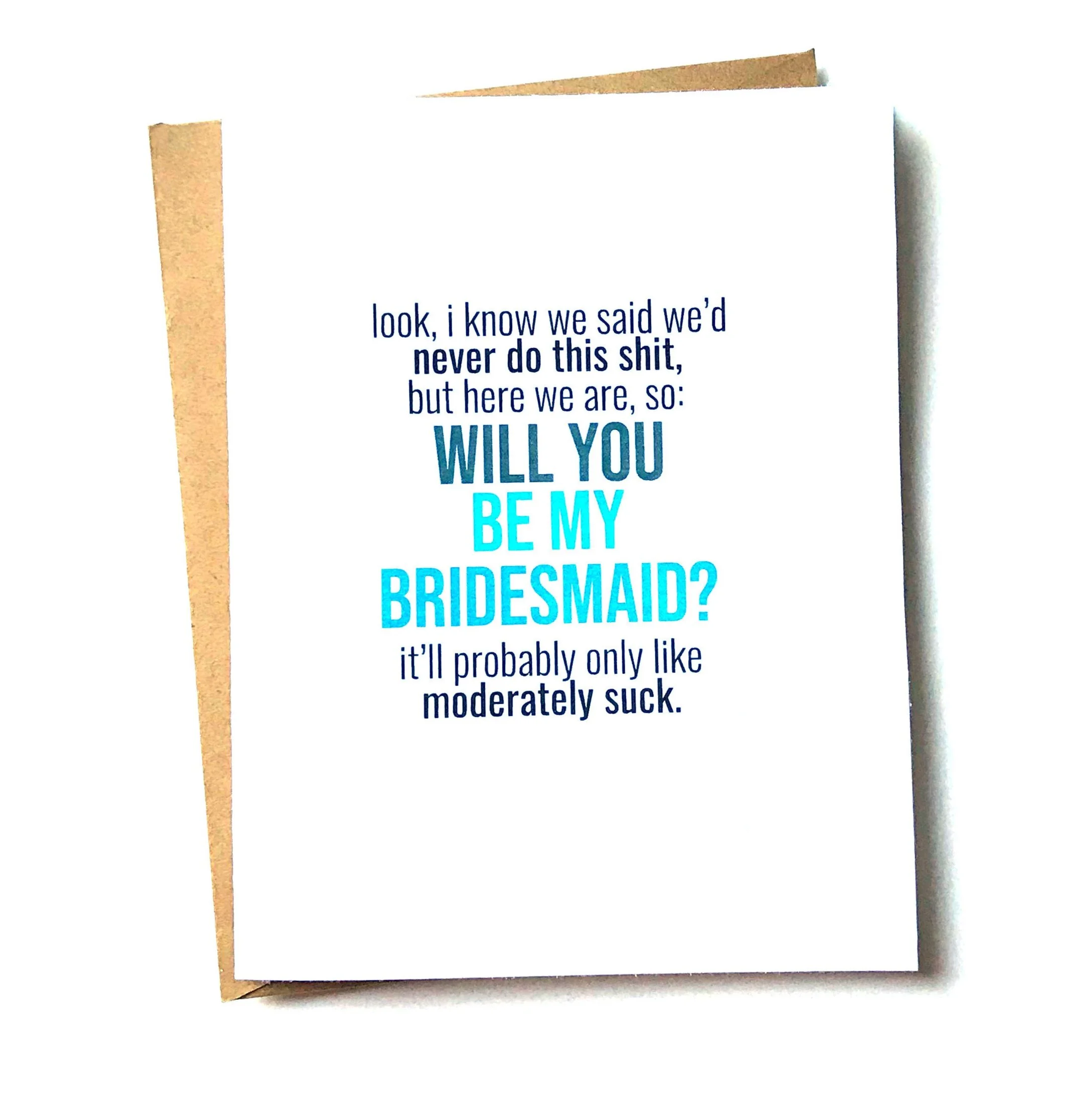 Be My Bridesmaid card