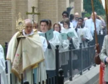 Choir singing in Procession