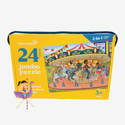 Upbounders® Joyful Carousel 24 Piece 2-sided Jumbo Puzzle (Multicultural) / $17.99