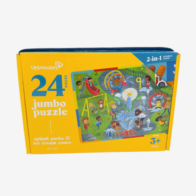 Upbounders® Splash Parks &amp; Ice Cream Cones 2-sided 24 Piece Jumbo Puzzle (Multicultural) / $17.99