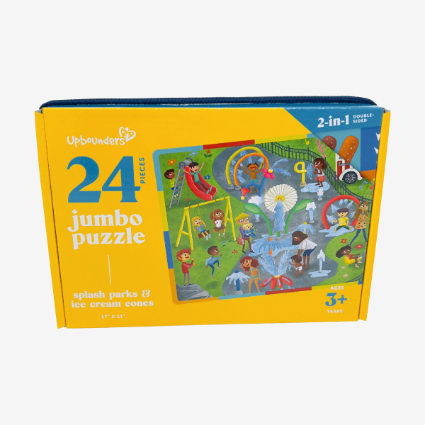 Upbounders® Splash Parks &amp; Ice Cream Cones 2-sided 24 Piece Jumbo Puzzle (Multicultural) / $17.99