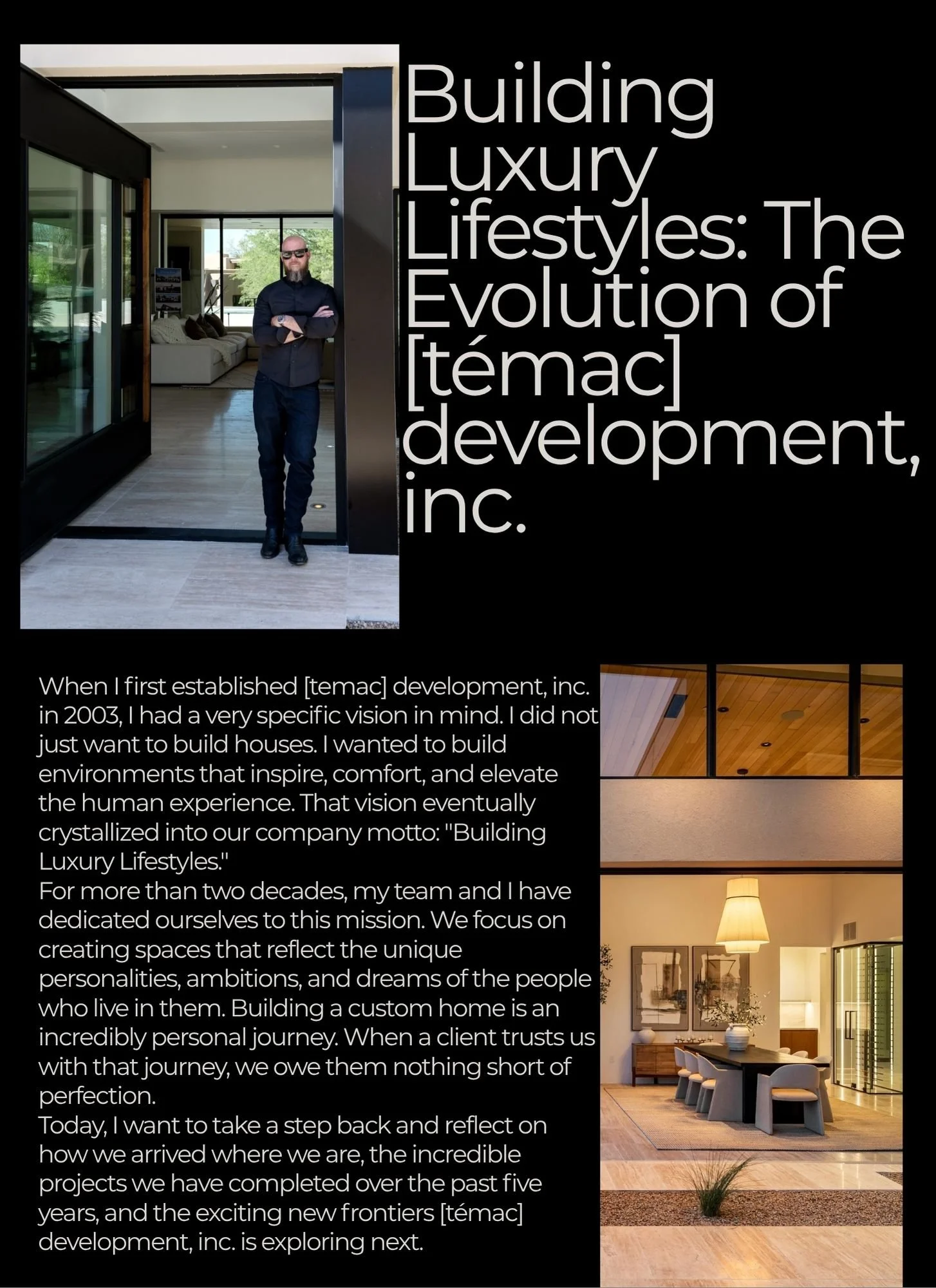 Building Luxury Lifestyles: The Evolution of [témac] development, inc.