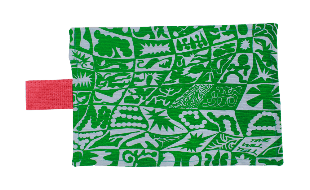 Variables Zipper Pouch: Green + Blue — Time Change Generator