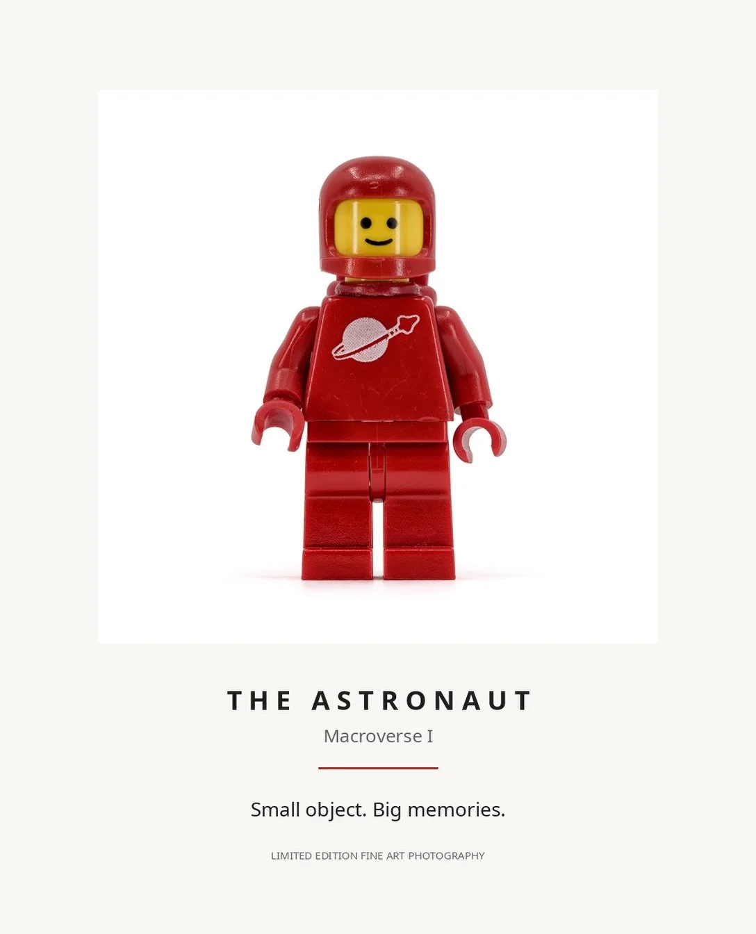 Introducing Macroverse. 🚀

Small object. Big memories.

The Astronaut is the first artwork in Macroverse &mdash; a new photographic series where I explore familiar miniature objects through macro photography.

What interests me is what happens when 
