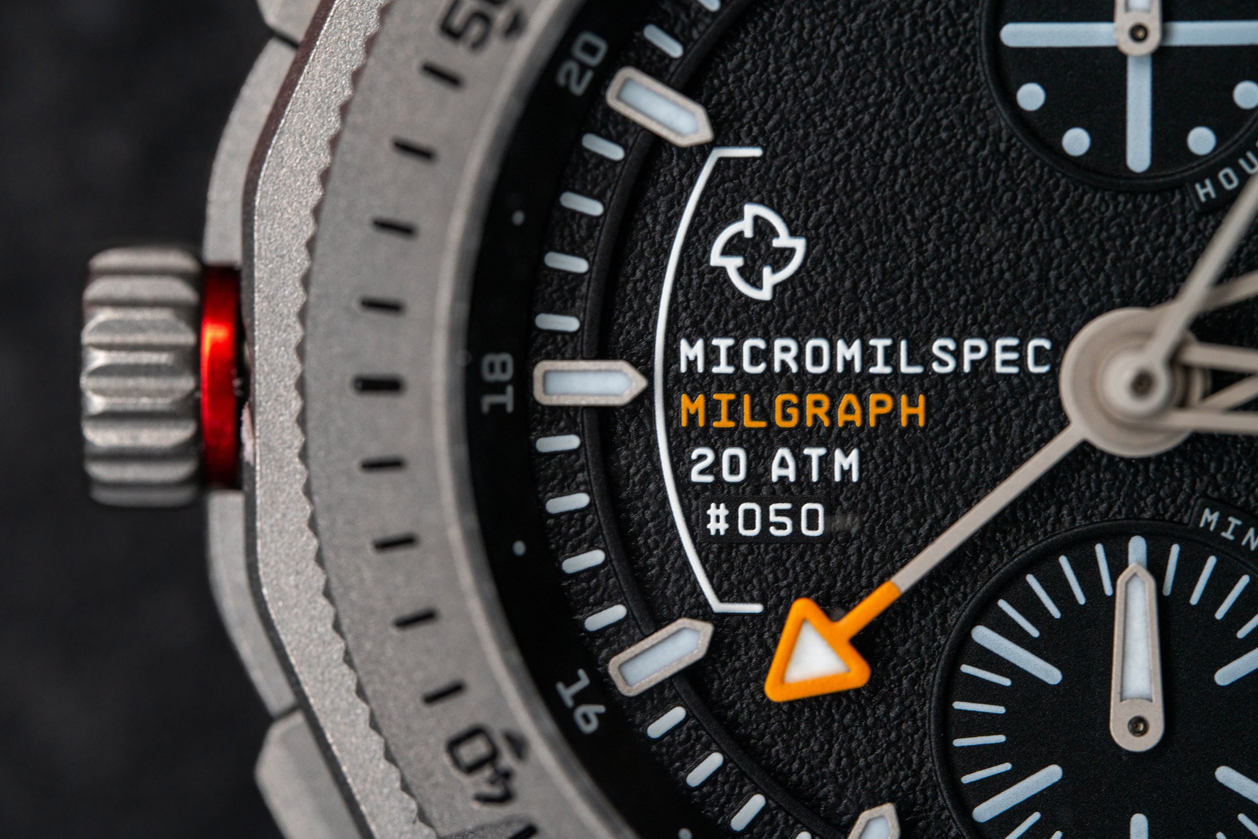 Macro photography of the Micromilspec Milgraph productphotography