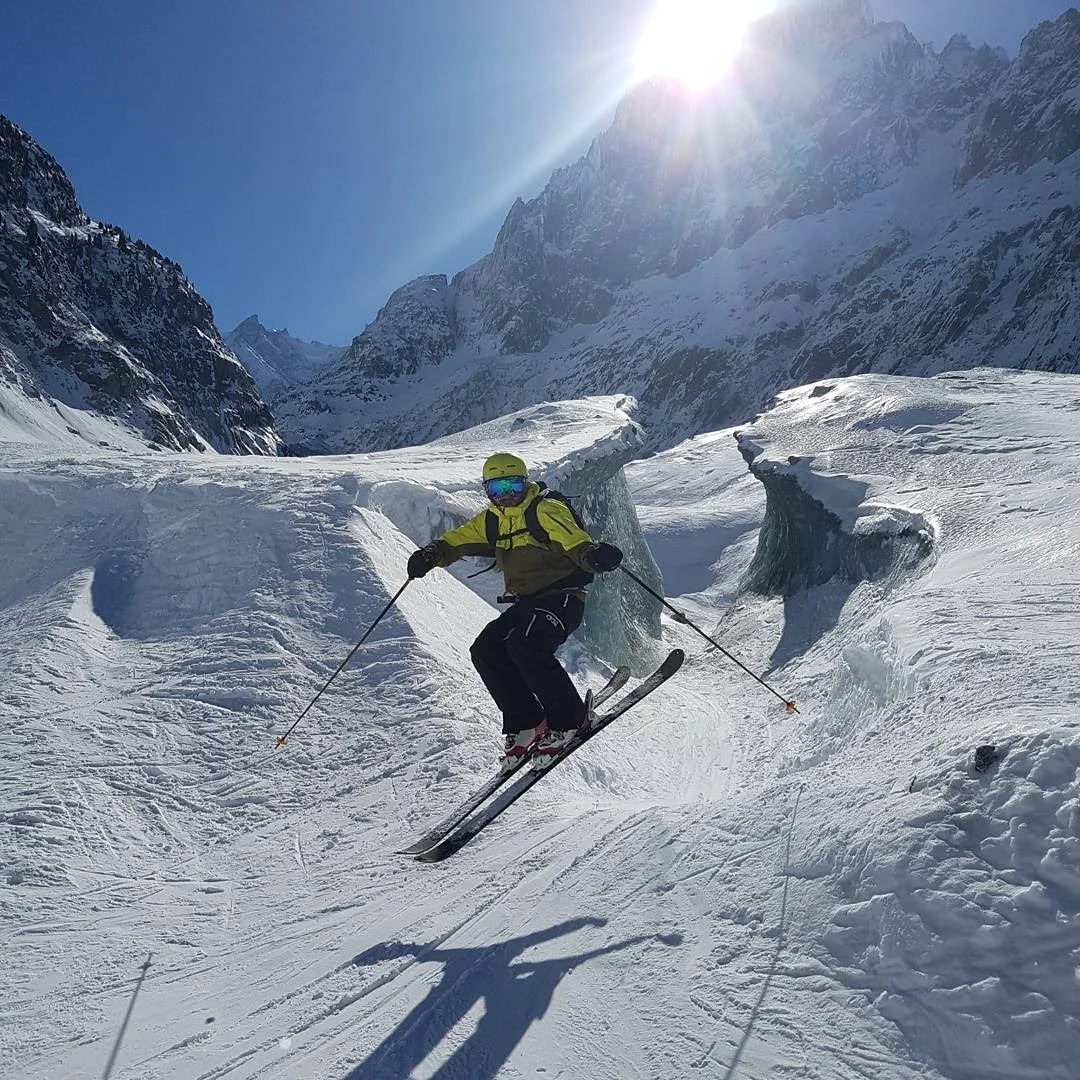 Finishing the Vallee Blanche in style!