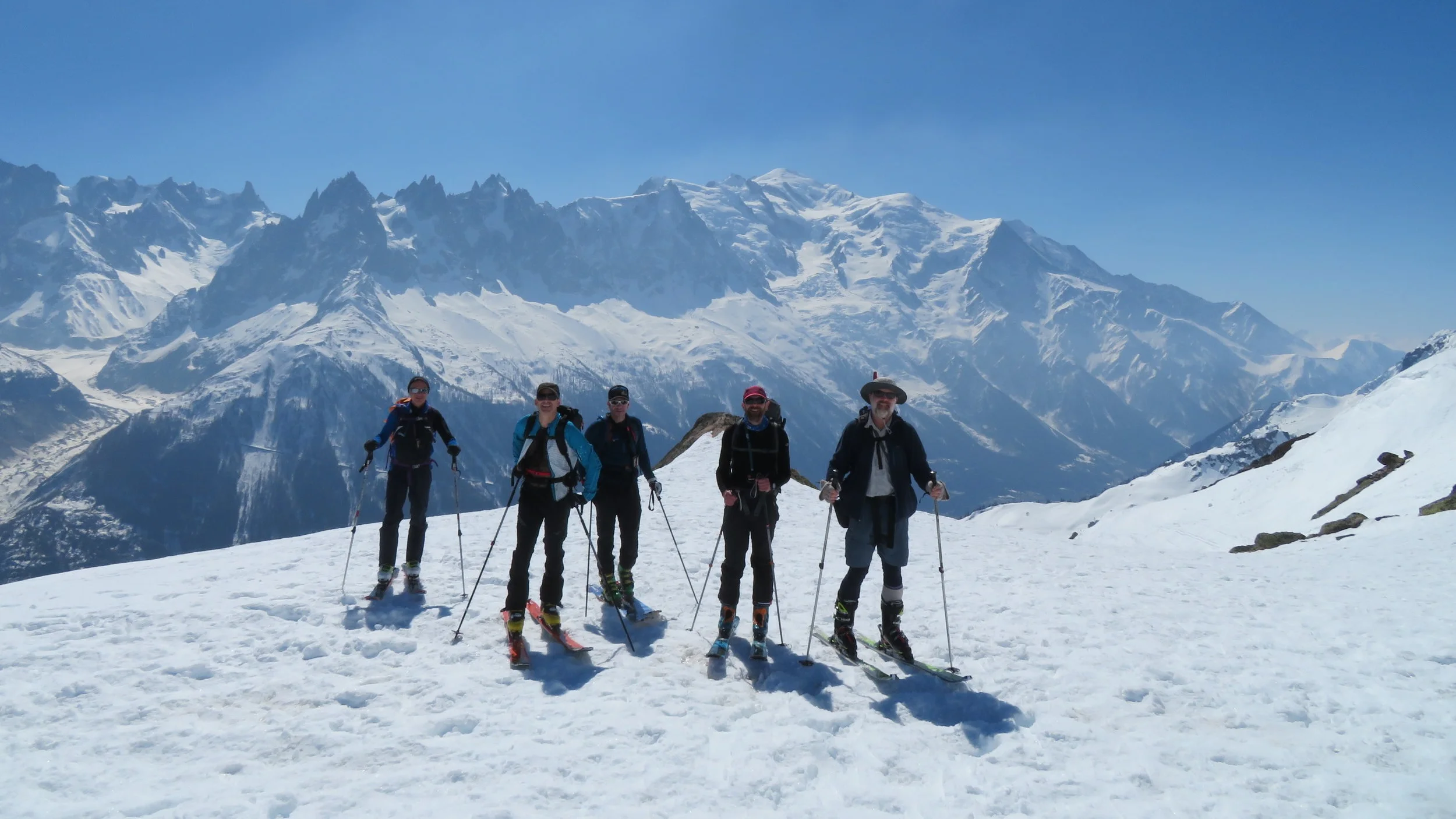 Warm up day with Mont Blanc behind