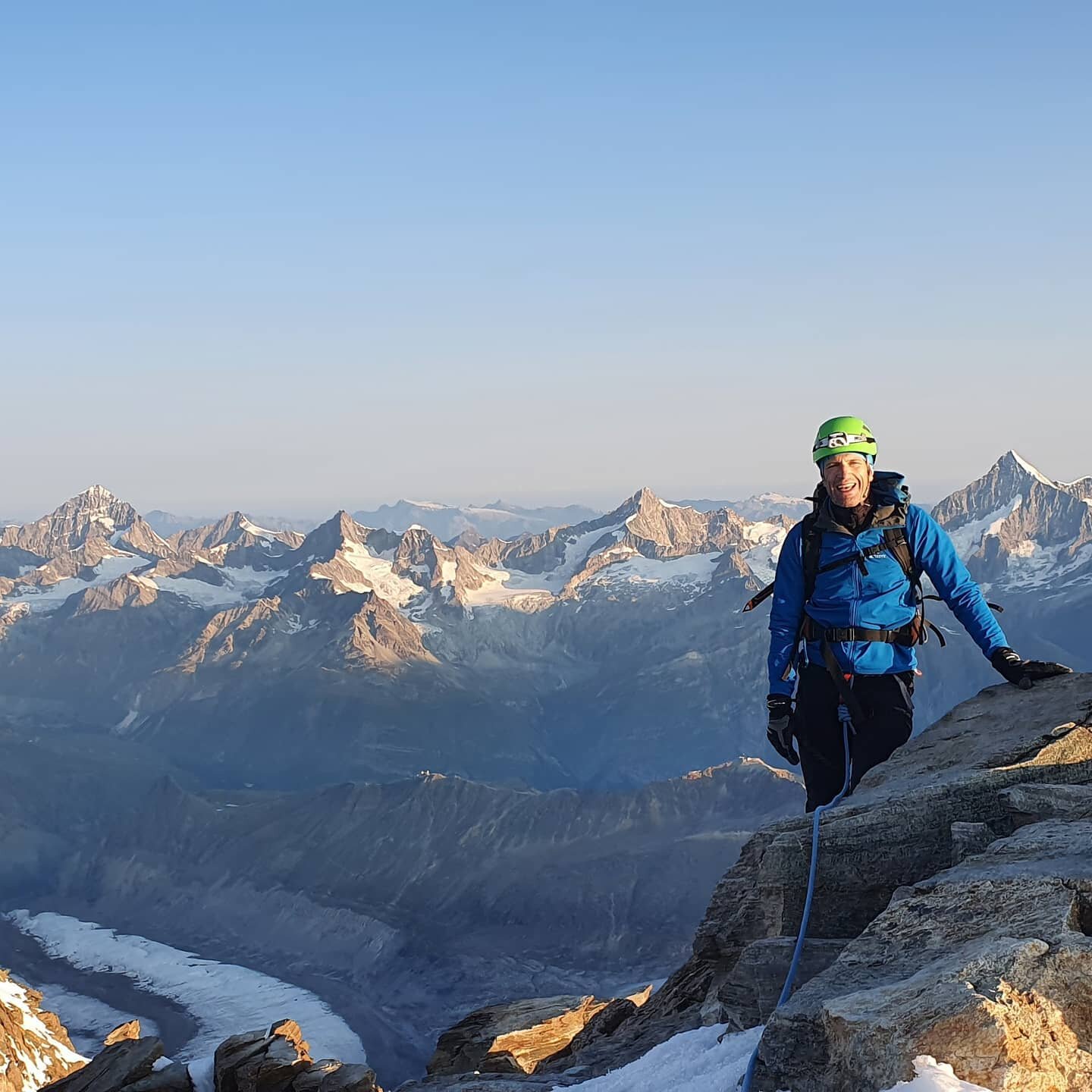 Many highlights of working in Switzerland last week which including many folk their first, second or third 4000m peak. Who I thought was very impressive was Patrick (picture 1) who was able to climb Dufourspitze (4634m) in 4.5 hours from the hut and 