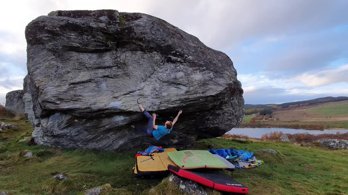 Definitely the best use of time in Scotland at the moment between storms and downpours. The Celtic Jumble in Torridon is personally my favourite venue for bouldering but the Ruthven Stone is a great single bloc (pic 1 - @murdochjamieson on QED). And 