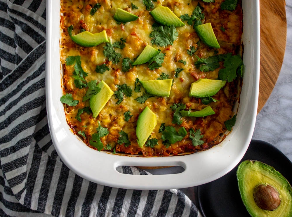 Southwest Cauliflower Breakfast Bake