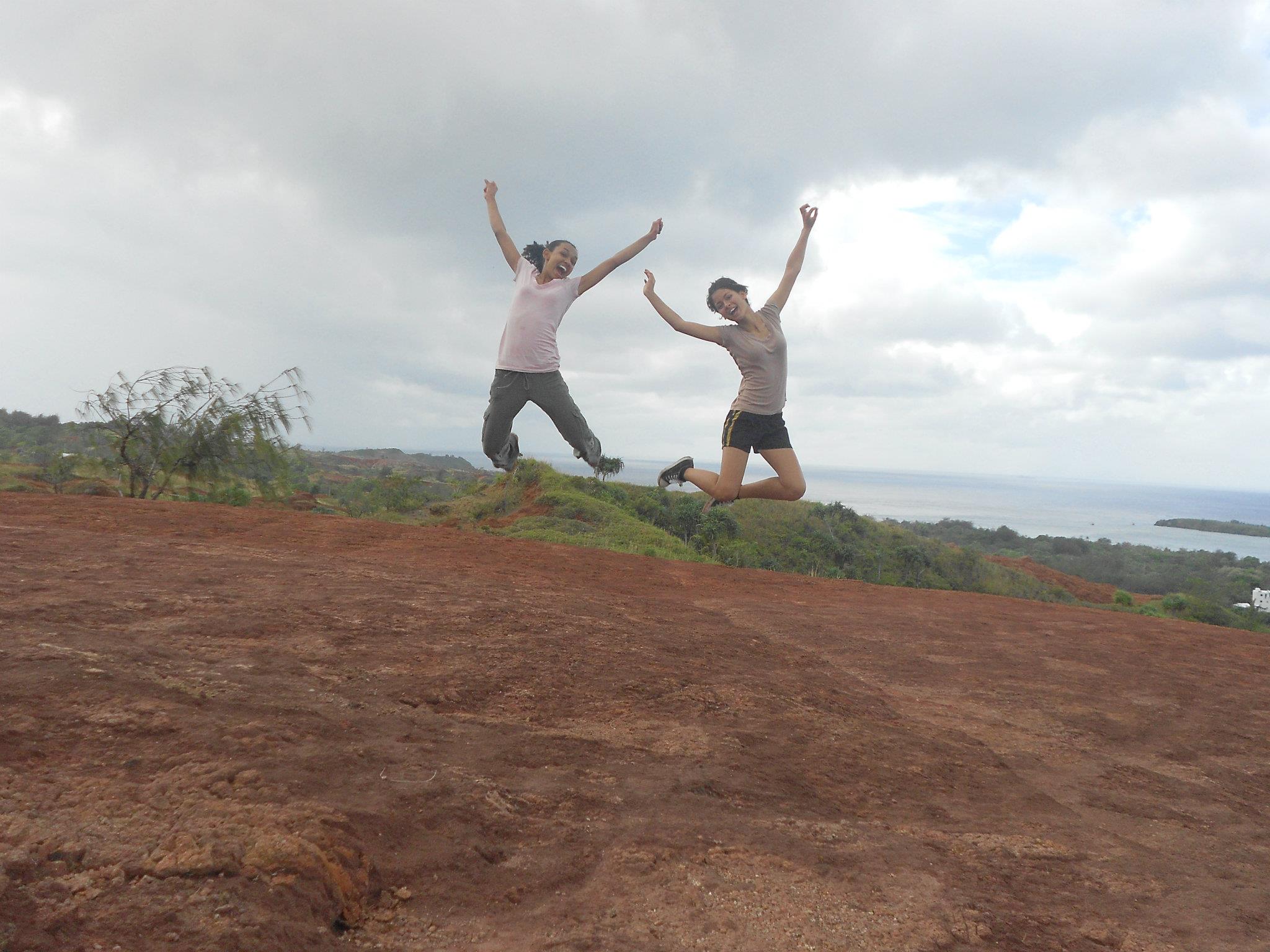 Hiking in my “back yard” in Guam.