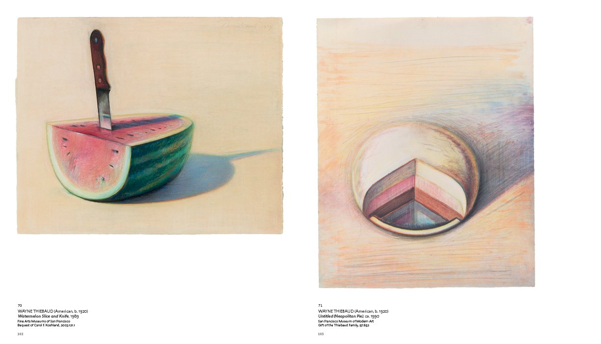  A spread from the plate section with two pastel drawings. 