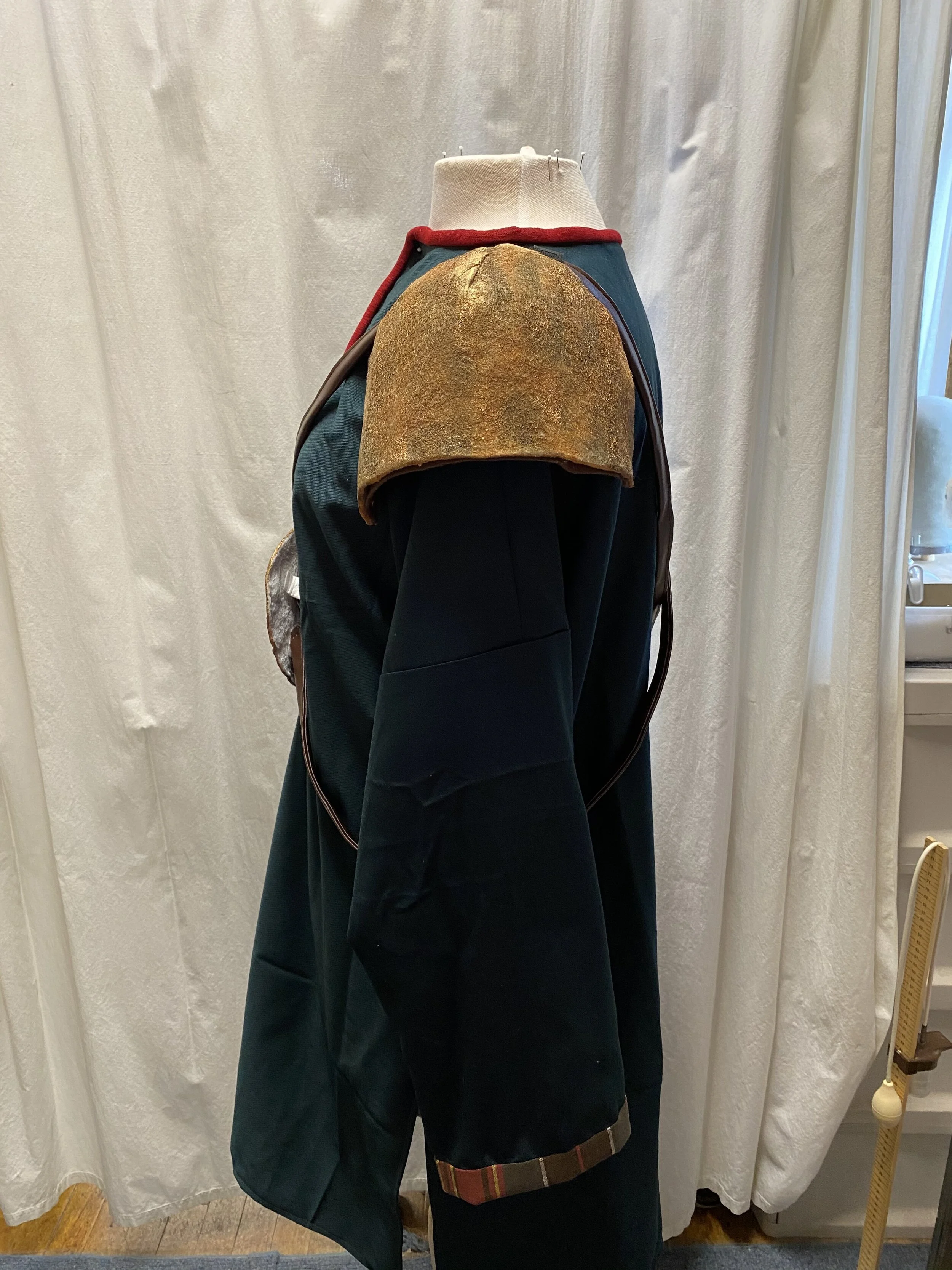 Armor and Medallion constructed with Fosshape, hand painted and finished for “Macbeth” at Portland Stage Company’s Theater for Kids