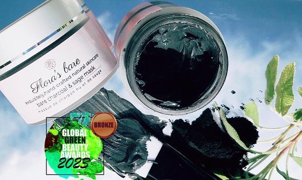 2023 Global Green Beauty Awards UK🏆
So proud to announce that our bare charcoal
&amp; sage mask received a bronze award for best charcoal product!🎖🎖

And our bare blue tansy and hyaluronic acid serum was one of the finalists in the best anti-agein