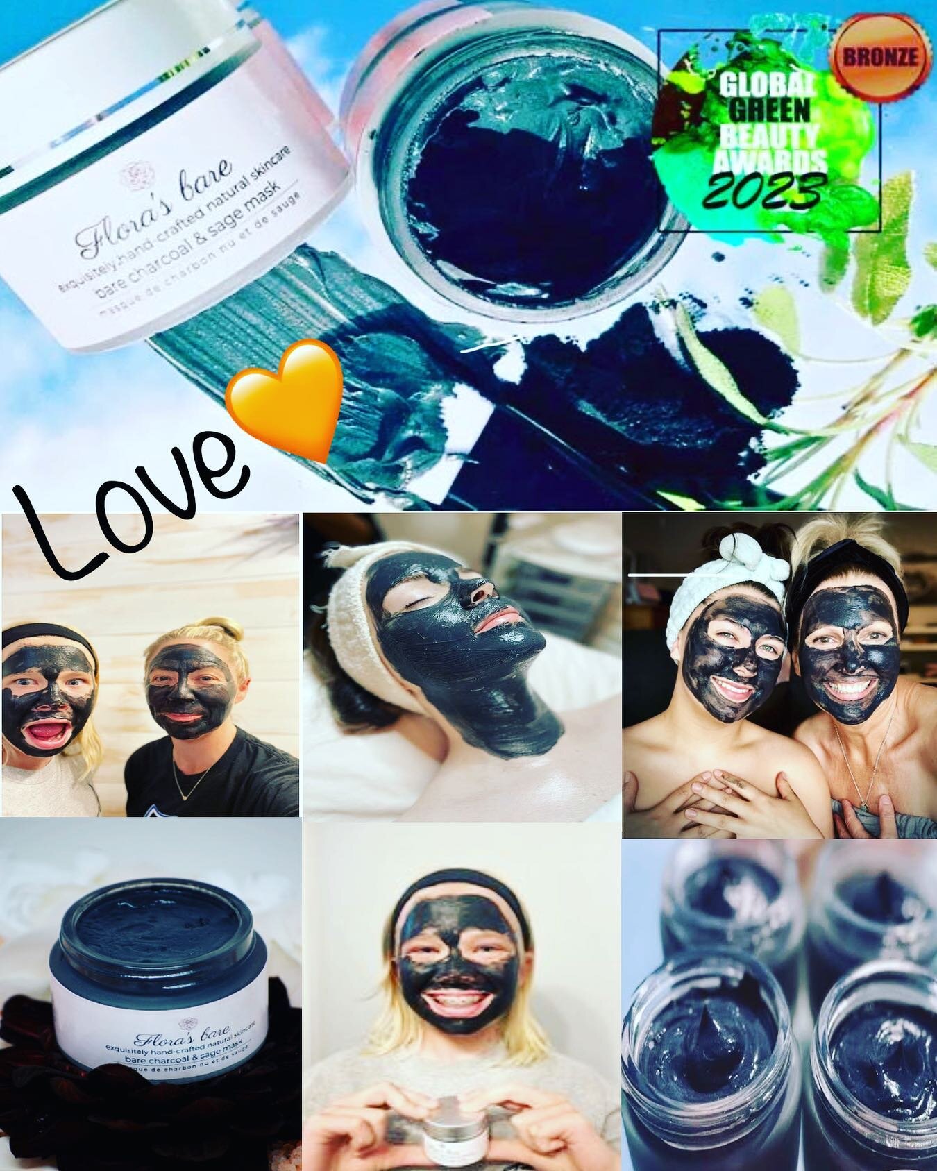 Love for our award winning bare charcoal and sage mask💗

Why charcoal?
~ activated bamboo charcoal detoxifies the skin by binding to the dirt and oils in the pores.

Why sage?
~ clary sage essential oil regulates oil production and has active antiba
