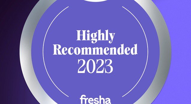 Chuffed😊
We are winners in the Fresha Awards! ⭐️⭐️⭐️⭐️⭐️ 
See below:
Every year we celebrate the very best of our community. 
Highly Recommended means you&rsquo;re among the best on Fresha out of over 100,000 beauty and wellness businesses. Your exc