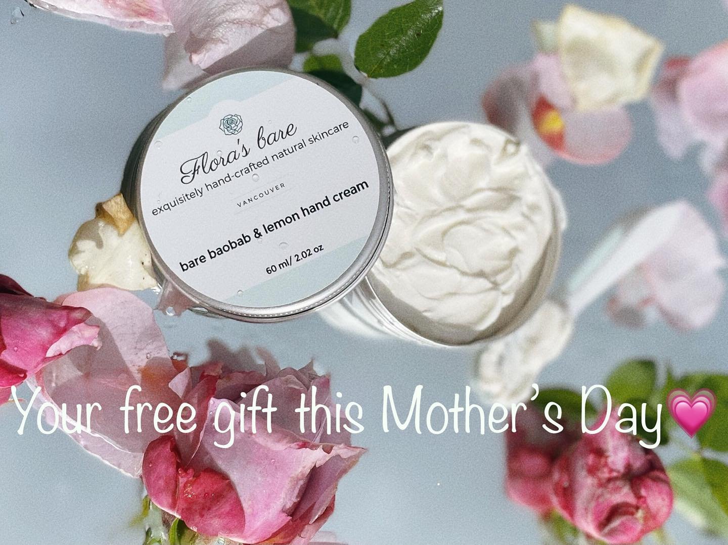 Thank your mother this year with the gift of award winning natural skincare and receive a complimentary bare baobab and lemon hand cream, valued at $24,&nbsp;when you purchase any&nbsp;2&nbsp;products from our range.*

www.florasbare.com
www.florasba