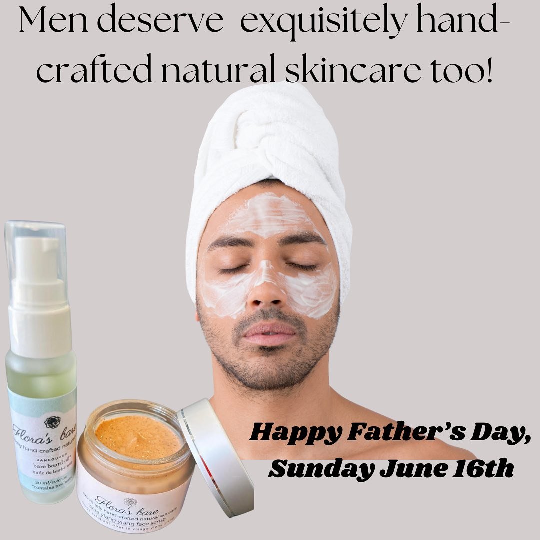 Happy Father&rsquo;s Day💕
Give the gift of natural, award winning skincare.
Our combination of our bare ylang ylang face scrub and bare beard oil* is the perfect gift combination🙌
#loveourdads

www.florasbare.com
www.florasbare.co.uk

#mensskincare