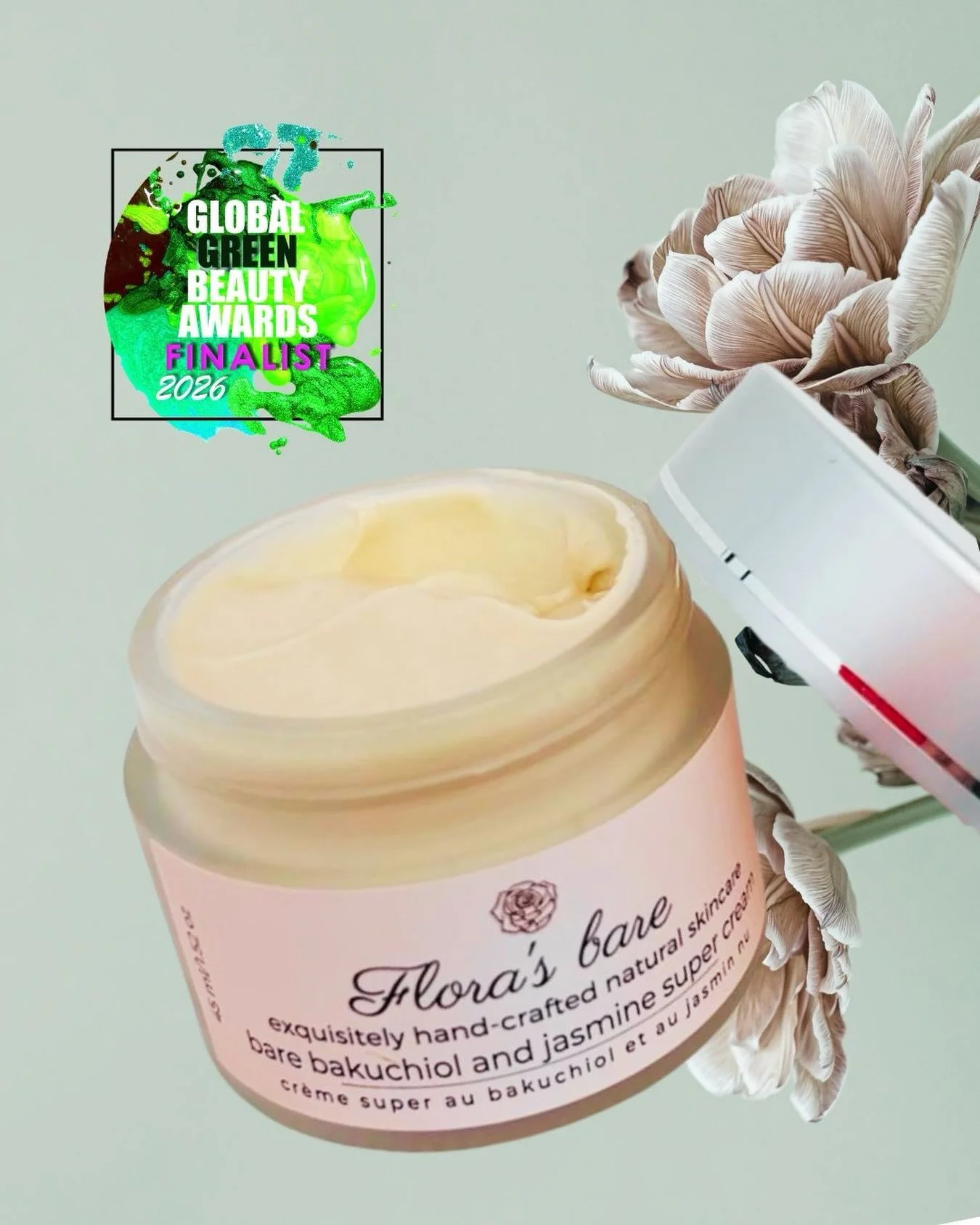 We&rsquo;re so excited to be finalists in the Global Green Beauty Awards for our brand new night cream, bare bakuchiol and jasmine super cream💗*
Thank you to all the judges @globalmakeupawards ✨

www.florasbare.com

#globalbeautyawards2026
#madeinca