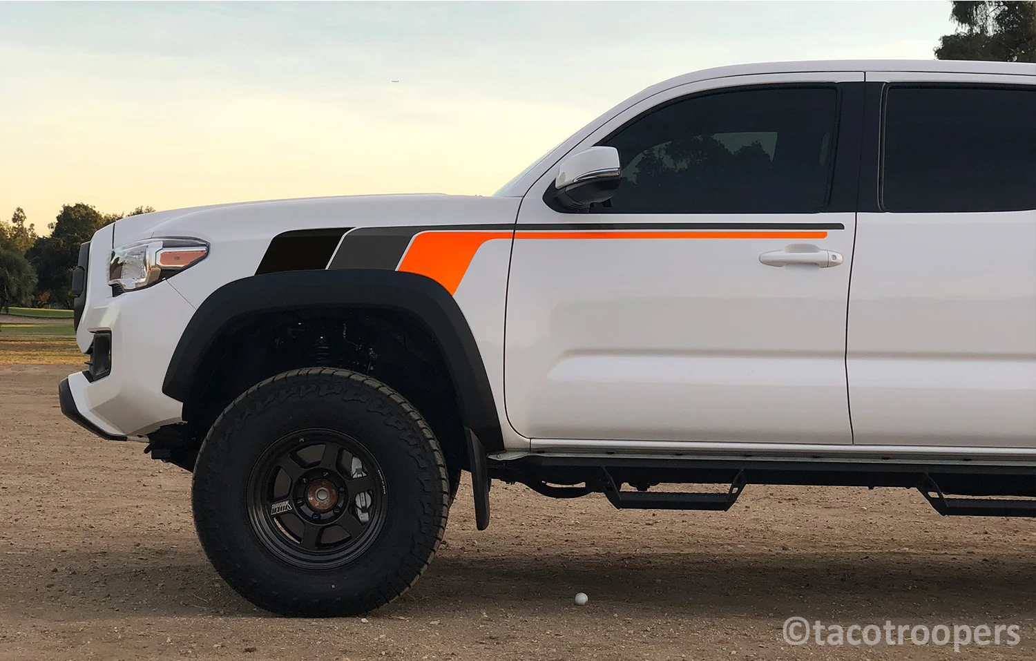 Super White theme - "B. T. F" side stripes (front)