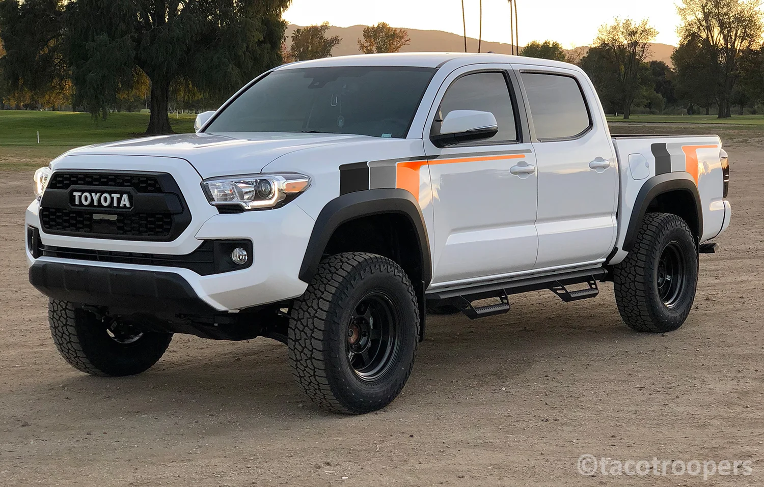 Super White theme - "B. T. F" side stripes (front &amp; rear)