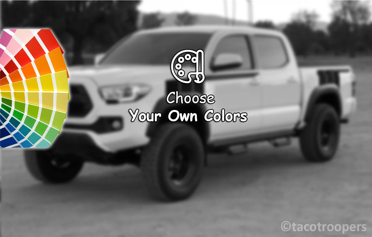 Custom Color Combination - "B. T. F" side stripes (front &amp; rear)