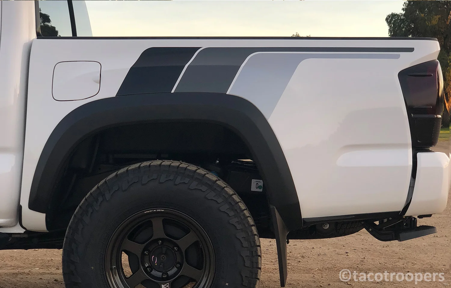 Monochrome theme - "B. T. F" side stripes (rear)