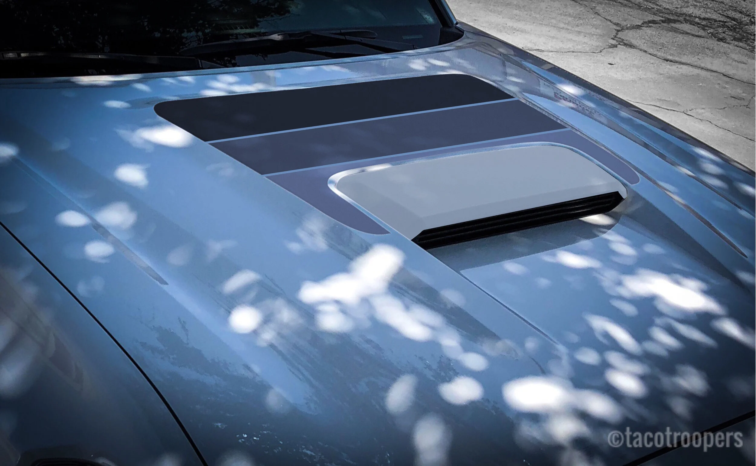 "Monochrome" hood decal (for models with hood scoop)