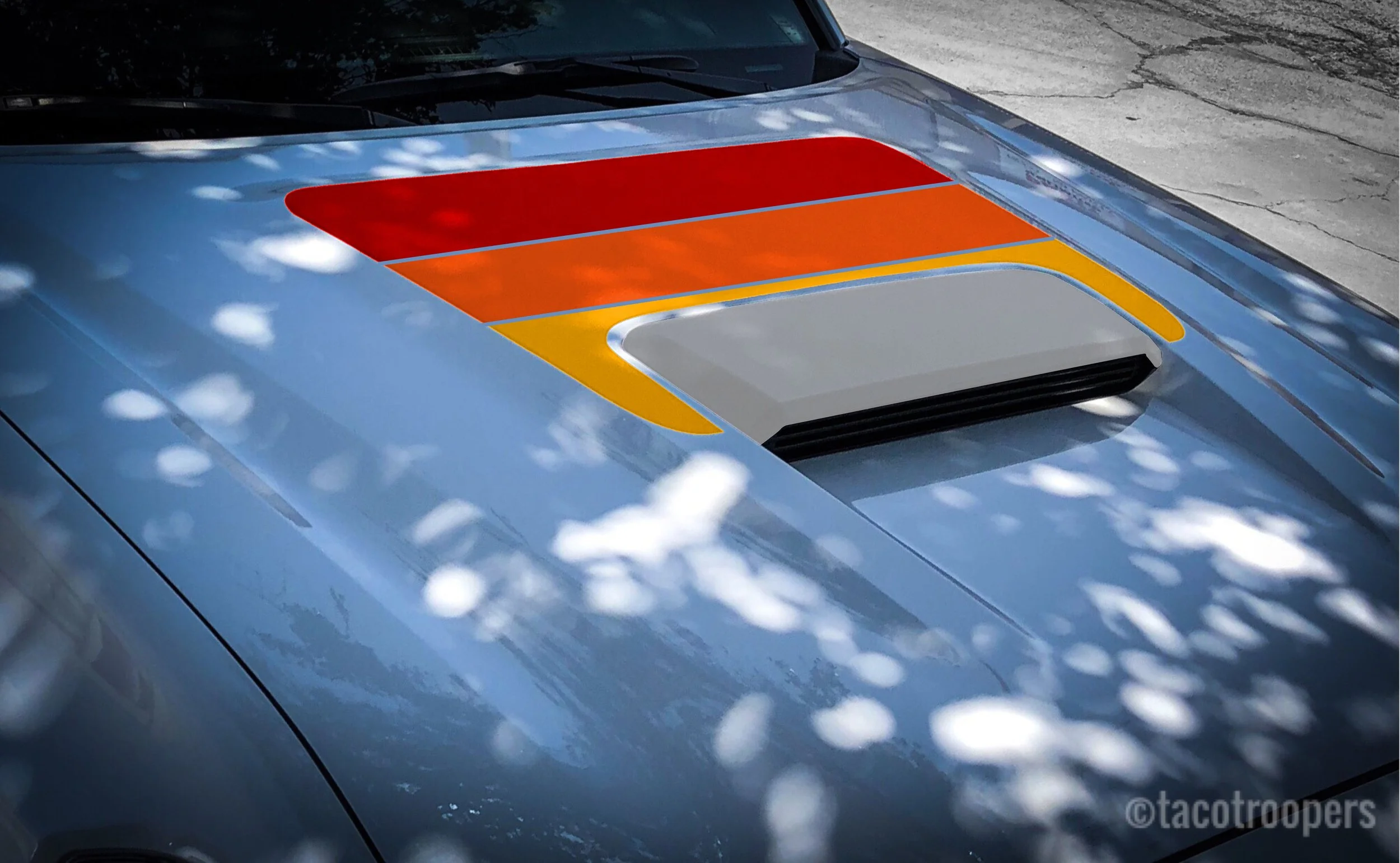 "Racing" hood decal (for models with hood scoop)