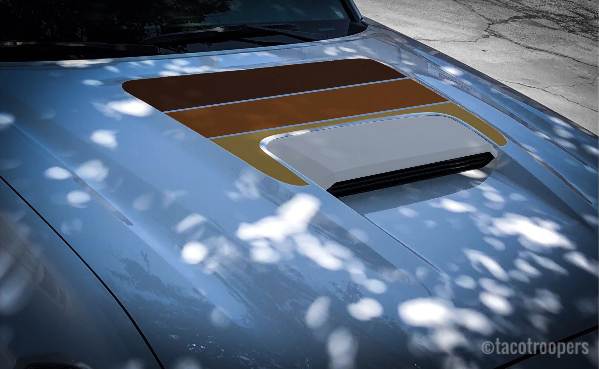 "Army" hood decal (for models with hood scoop)