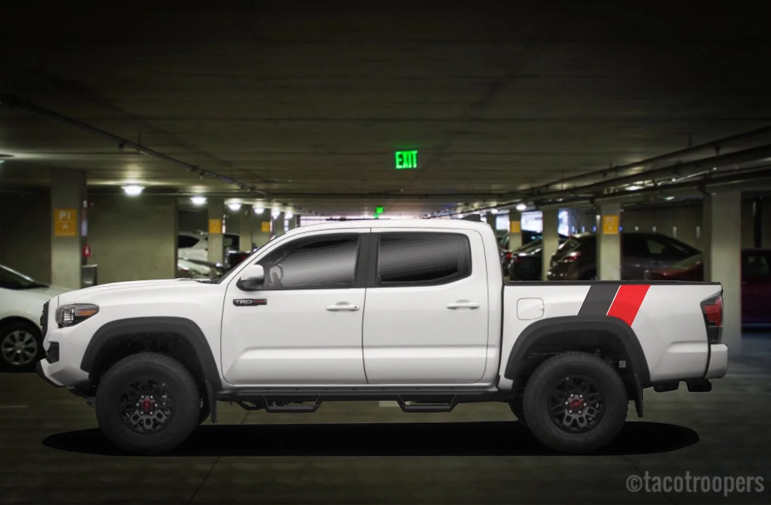 "Dual" bedside stripes