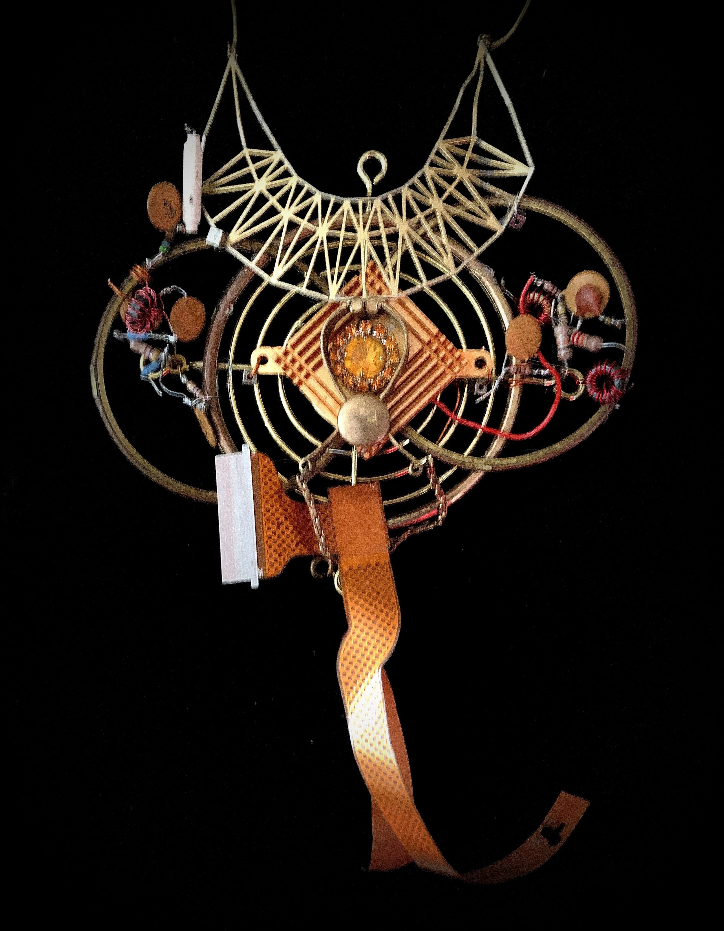 Amber Tech Statement Necklace