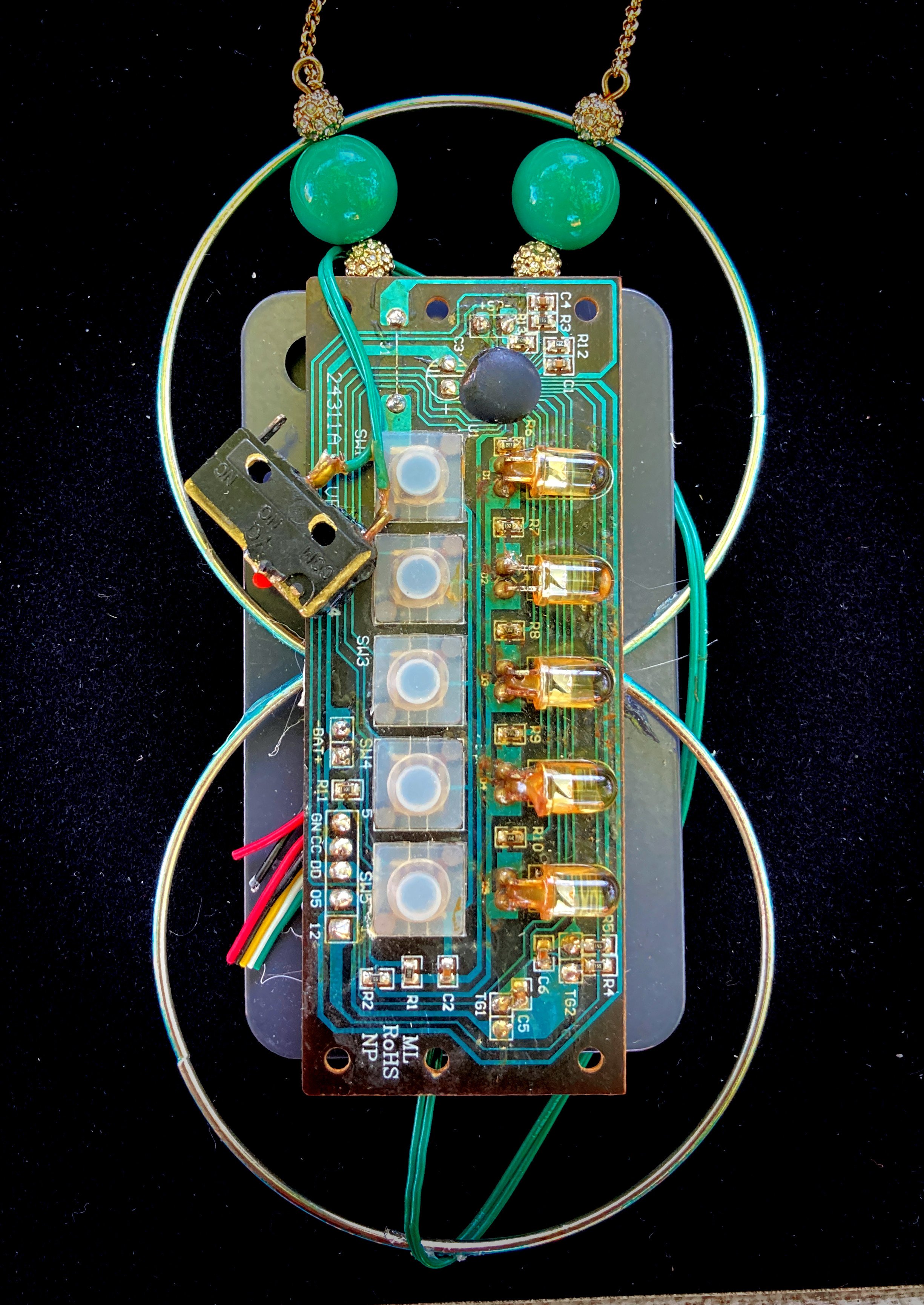 Teal Circuit 8 Necklace