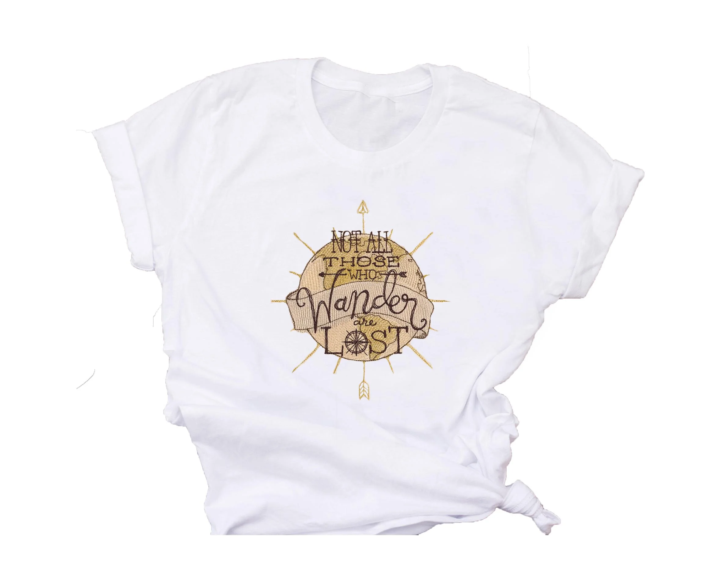 Not all those who wonder are lost white tshirt.jpg